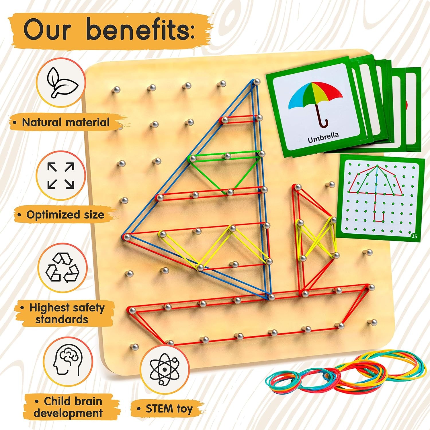 Wooden Geoboard: image 2