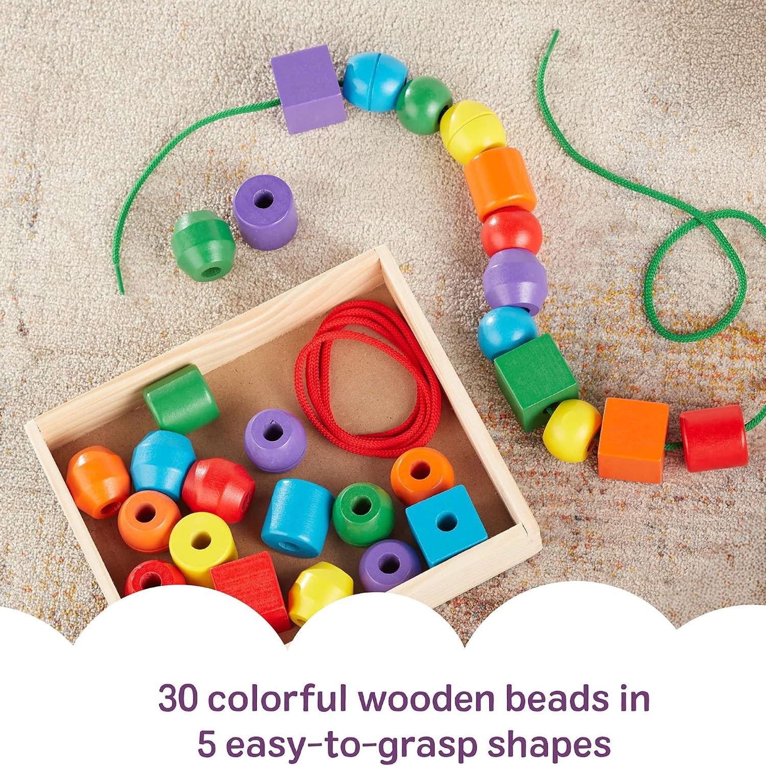 Wooden Lacing Beads: image 4