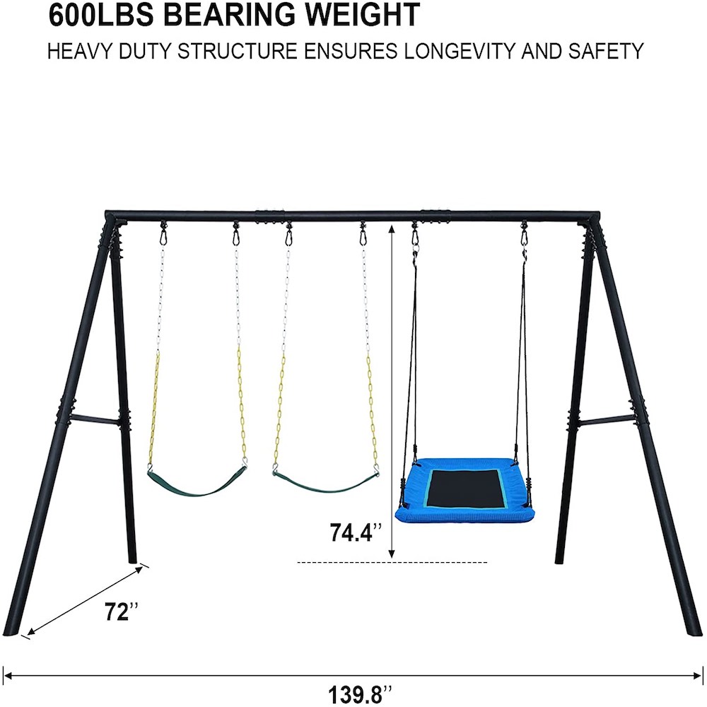 A Frame Swing Set: image 4