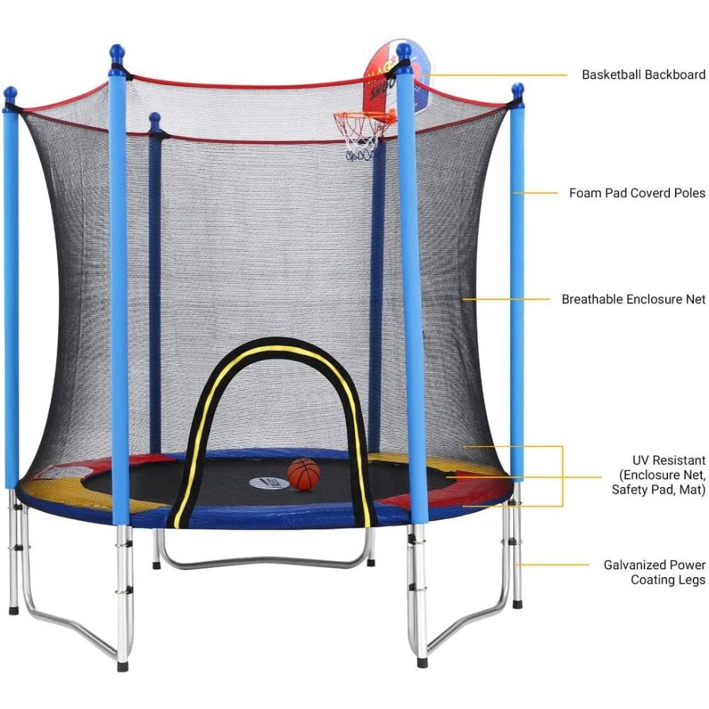60-inch Trampoline with Enclosure: image 4